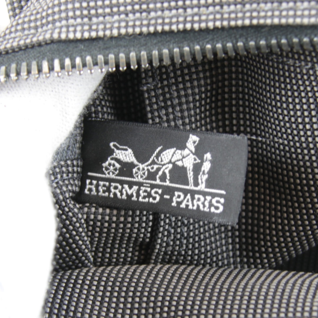 良品『USED』 
HERMES エルメス 
 エールラインPM ハンドバッグ 
キャンバス グレー