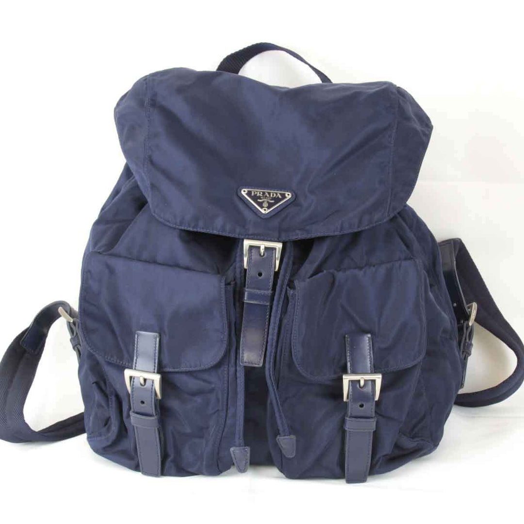 『USED』 
PRADA プラダ 
 リュック・デイパック 
ナイロン ネイビー