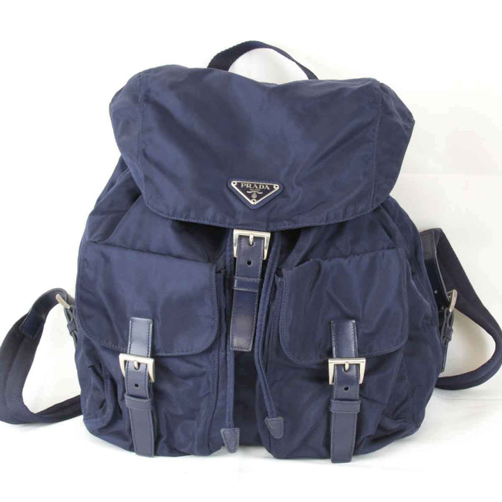 『USED』 
PRADA プラダ 
 リュック・デイパック 
ナイロン ネイビー
