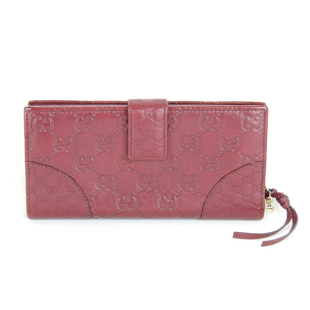 良品『USED』 
GUCCI グッチ 
 323398 4276 長財布 
レザー ボルドー