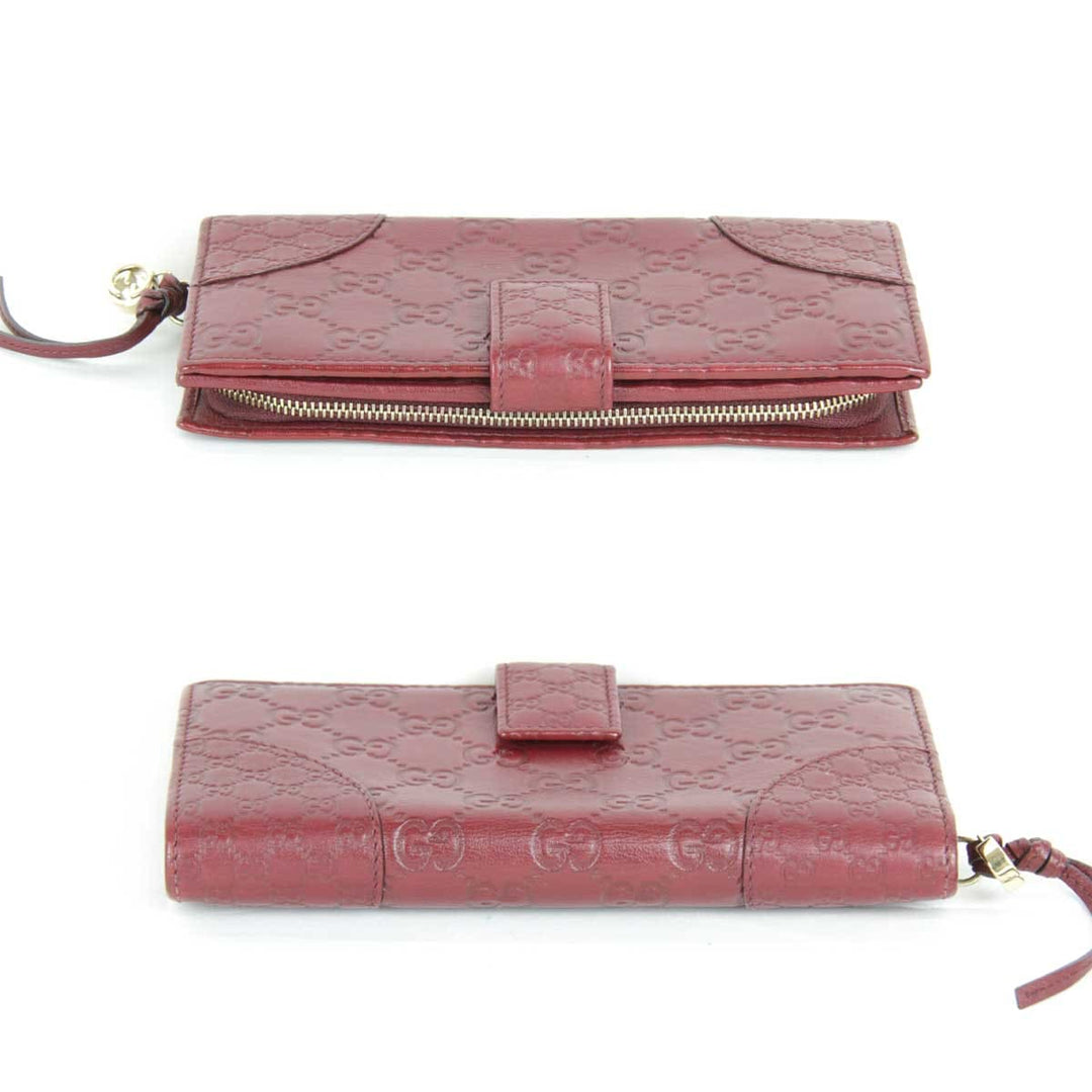 良品『USED』 
GUCCI グッチ 
 323398 4276 長財布 
レザー ボルドー