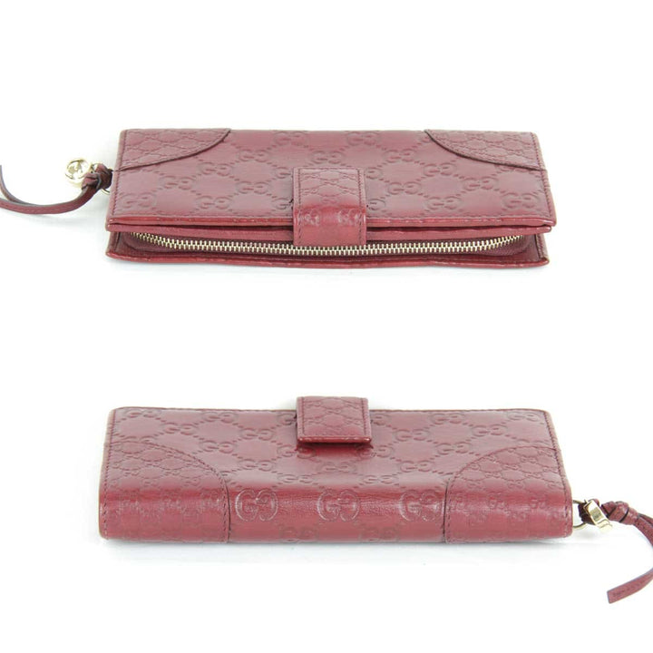 良品『USED』 
GUCCI グッチ 
 323398 4276 長財布 
レザー ボルドー
