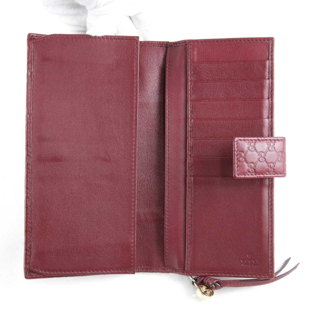 良品『USED』 
GUCCI グッチ 
 323398 4276 長財布 
レザー ボルドー