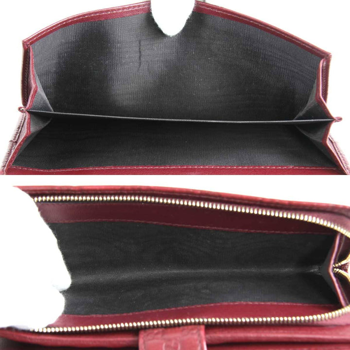 良品『USED』 
GUCCI グッチ 
 323398 4276 長財布 
レザー ボルドー