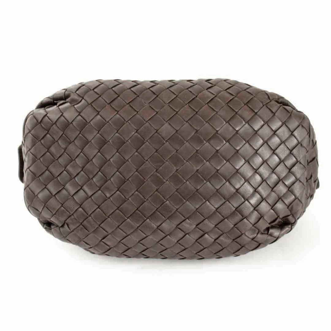 『USED』 
BOTTEGAVENETA ボッテガヴェネタ 
 イントレチャート ポーチ 
レザー ダークブラウン