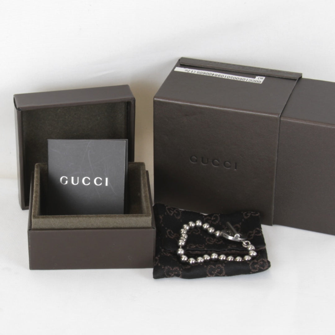『USED』 
GUCCI グッチ 
 ボールチェーン ブレスレット 
シルバー925 シルバー