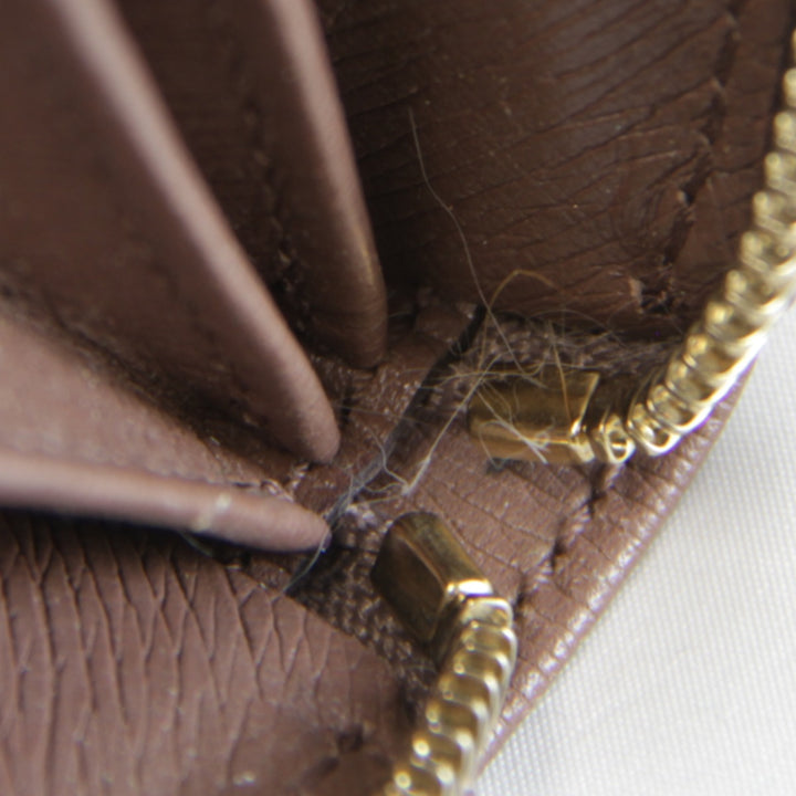 美品『USED』 
GUCCI グッチ 
 インターロッキング ラウンドファスナー 309705・534563 長財布 
レザー ピンクグレージュ