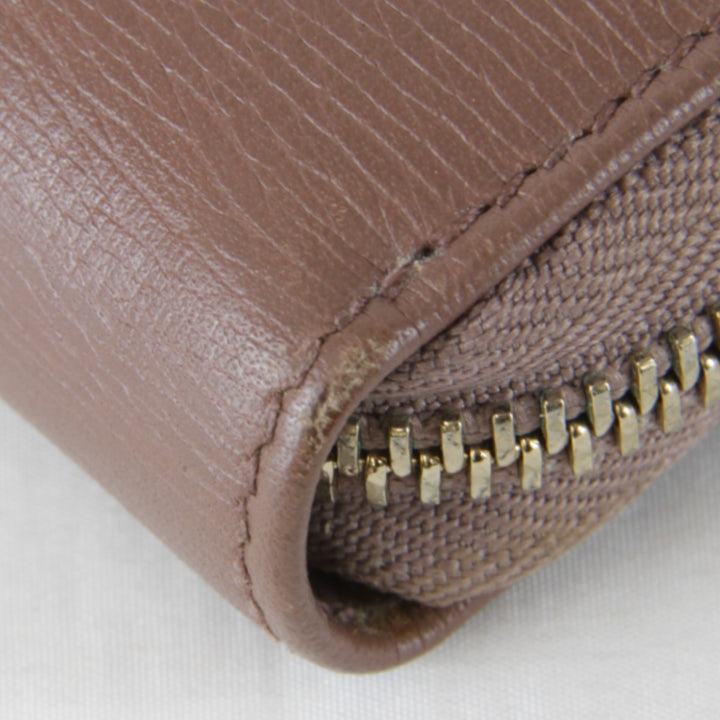美品『USED』 
GUCCI グッチ 
 インターロッキング ラウンドファスナー 309705・534563 長財布 
レザー ピンクグレージュ