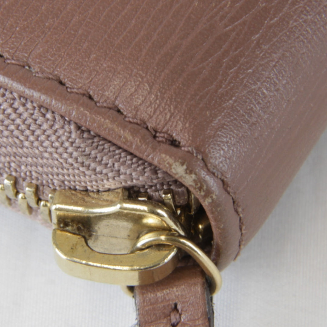美品『USED』 
GUCCI グッチ 
 インターロッキング ラウンドファスナー 309705・534563 長財布 
レザー ピンクグレージュ