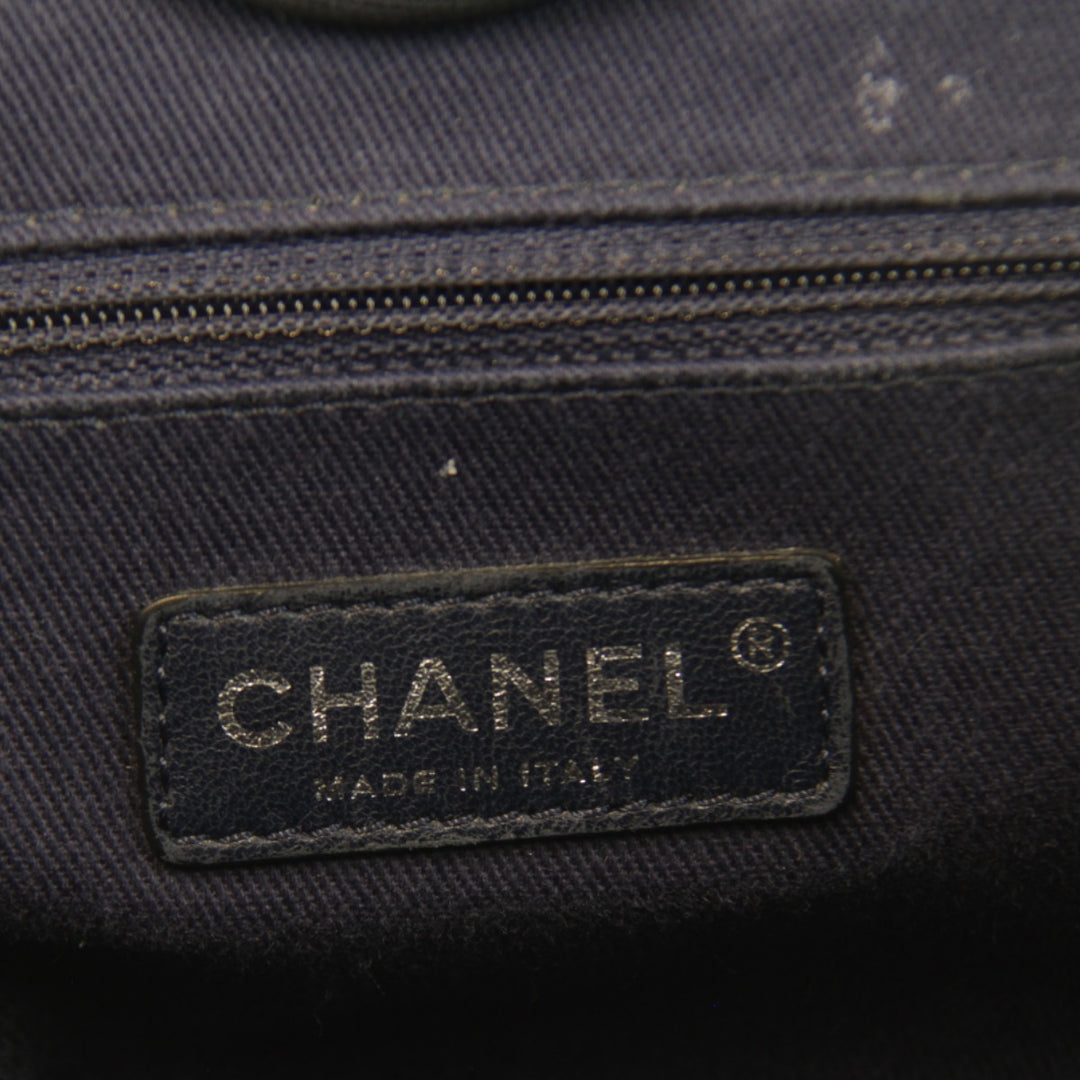 良品『USED』 
CHANEL シャネル 
 ドーヴィル チェーントート トートバッグ 
キャンバス ブルー