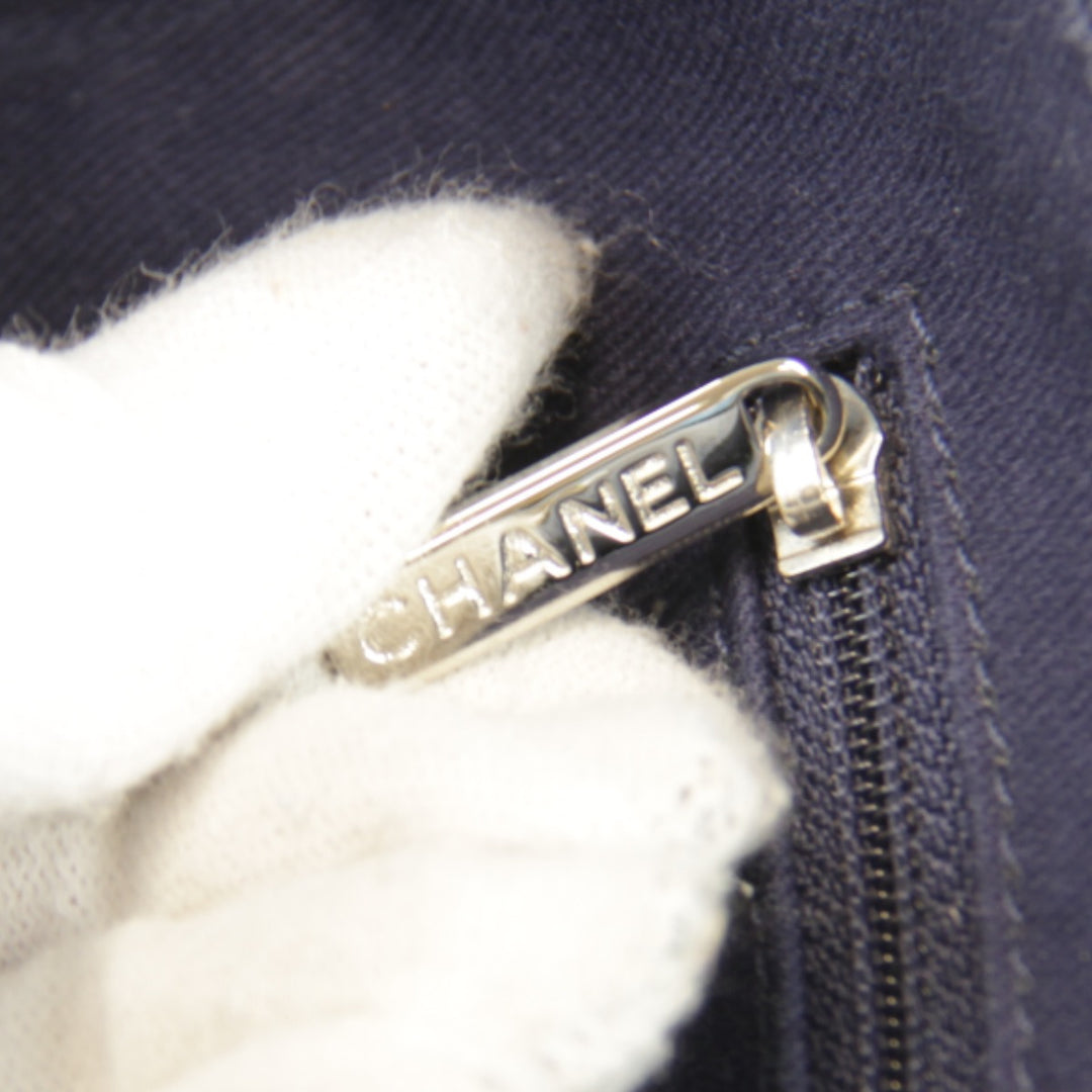 良品『USED』 
CHANEL シャネル 
 ドーヴィル チェーントート トートバッグ 
キャンバス ブルー