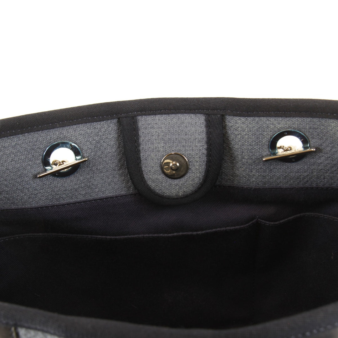 良品『USED』 
CHANEL シャネル 
 ドーヴィル チェーントート トートバッグ 
キャンバス ブルー