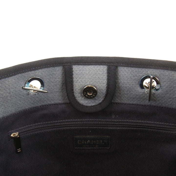 良品『USED』 
CHANEL シャネル 
 ドーヴィル チェーントート トートバッグ 
キャンバス ブルー