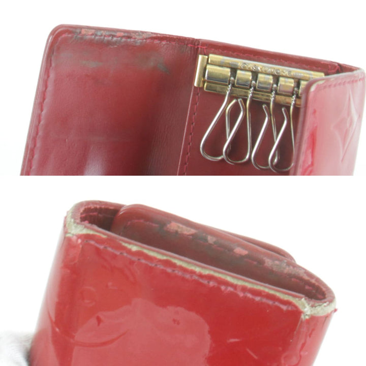 『USED』 
LOUIS VUITTON ルイ・ヴィトン 
 ヴェルニ ミュルティクレ4 M91976 キーケース 
モノグラムヴェルニ レッド
