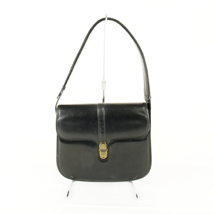 『USED』 
GUCCI グッチ 
 ショルダーバッグ 
レザー ブラック