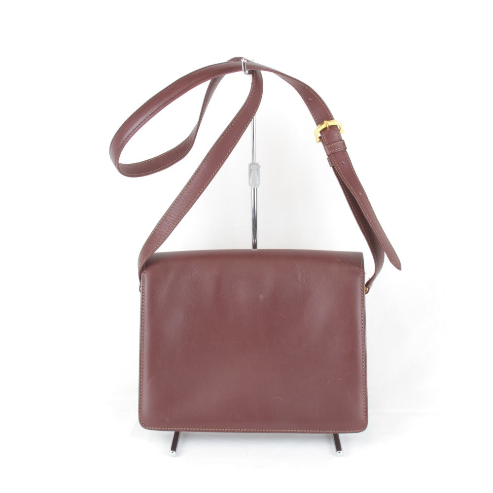 良品『USED』 
CARTIER カルティエ 
 マストライン ショルダーバッグ 
レザー レッド