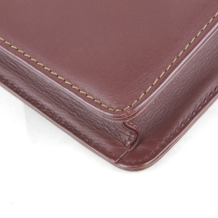 良品『USED』 
CARTIER カルティエ 
 マストライン ショルダーバッグ 
レザー レッド