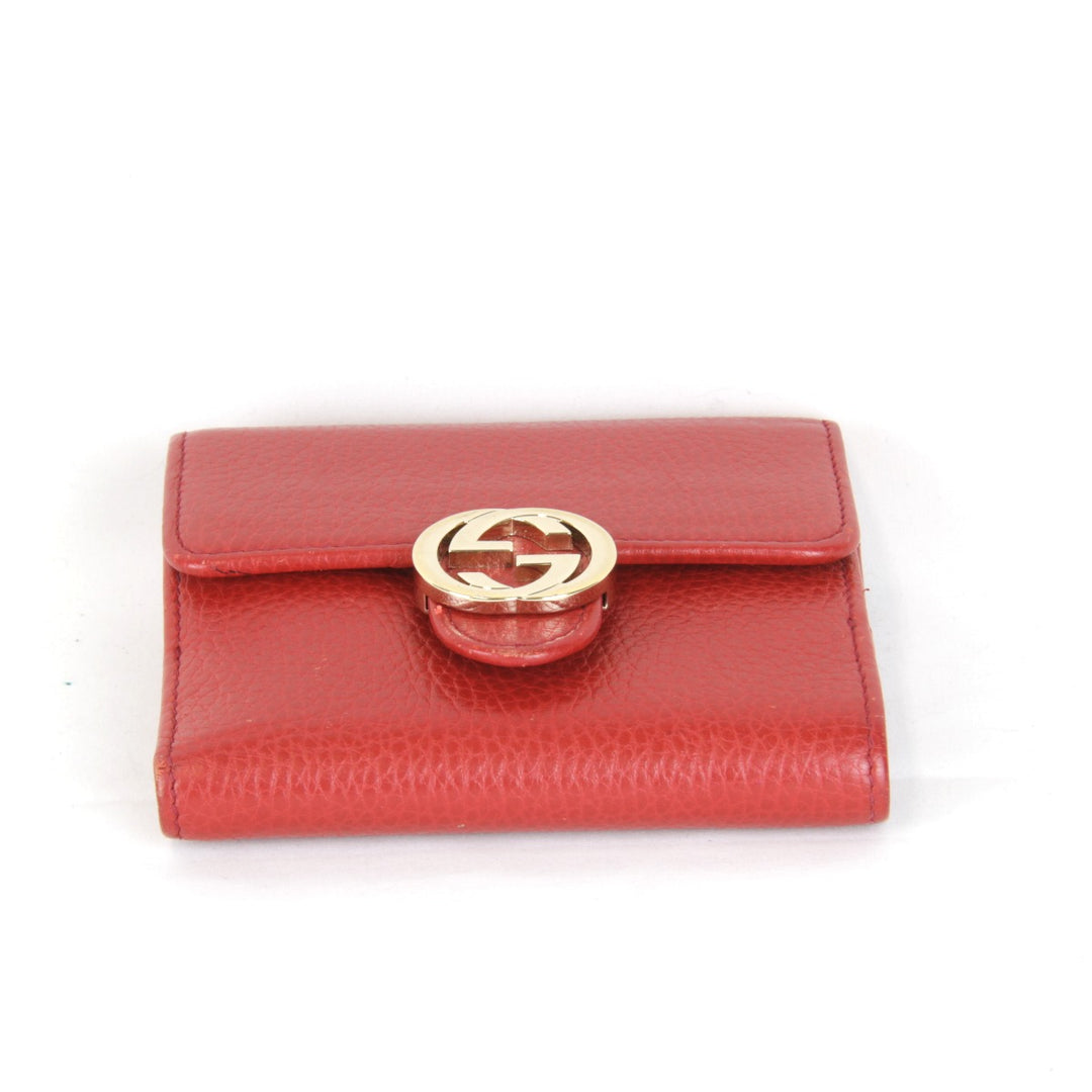 【価格改定】良品『USED』 
GUCCI グッチ 
 615525 2184 二つ折り財布 
レザー レッド