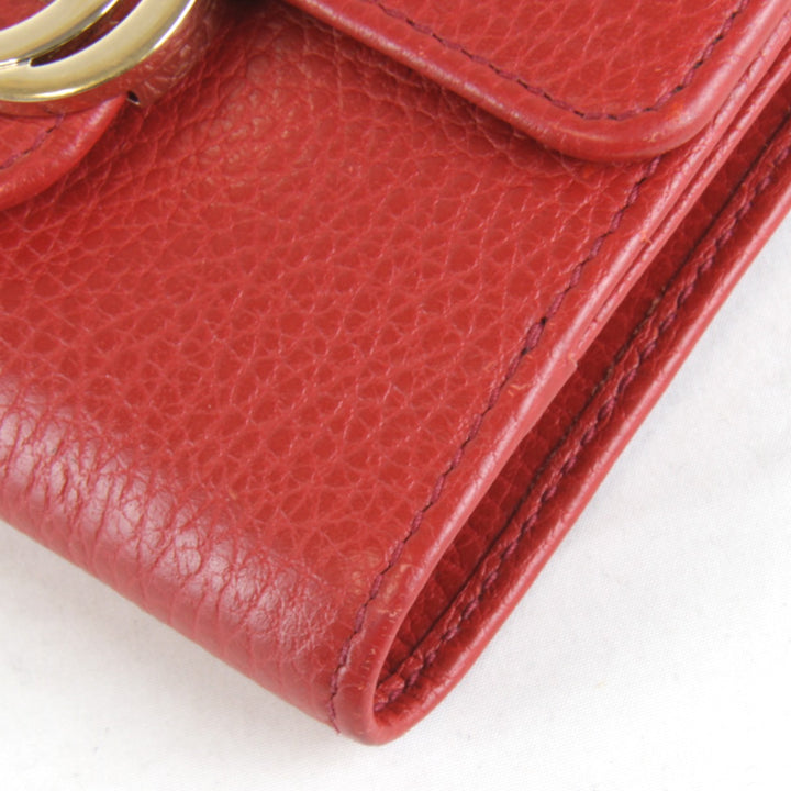 【価格改定】良品『USED』 
GUCCI グッチ 
 615525 2184 二つ折り財布 
レザー レッド