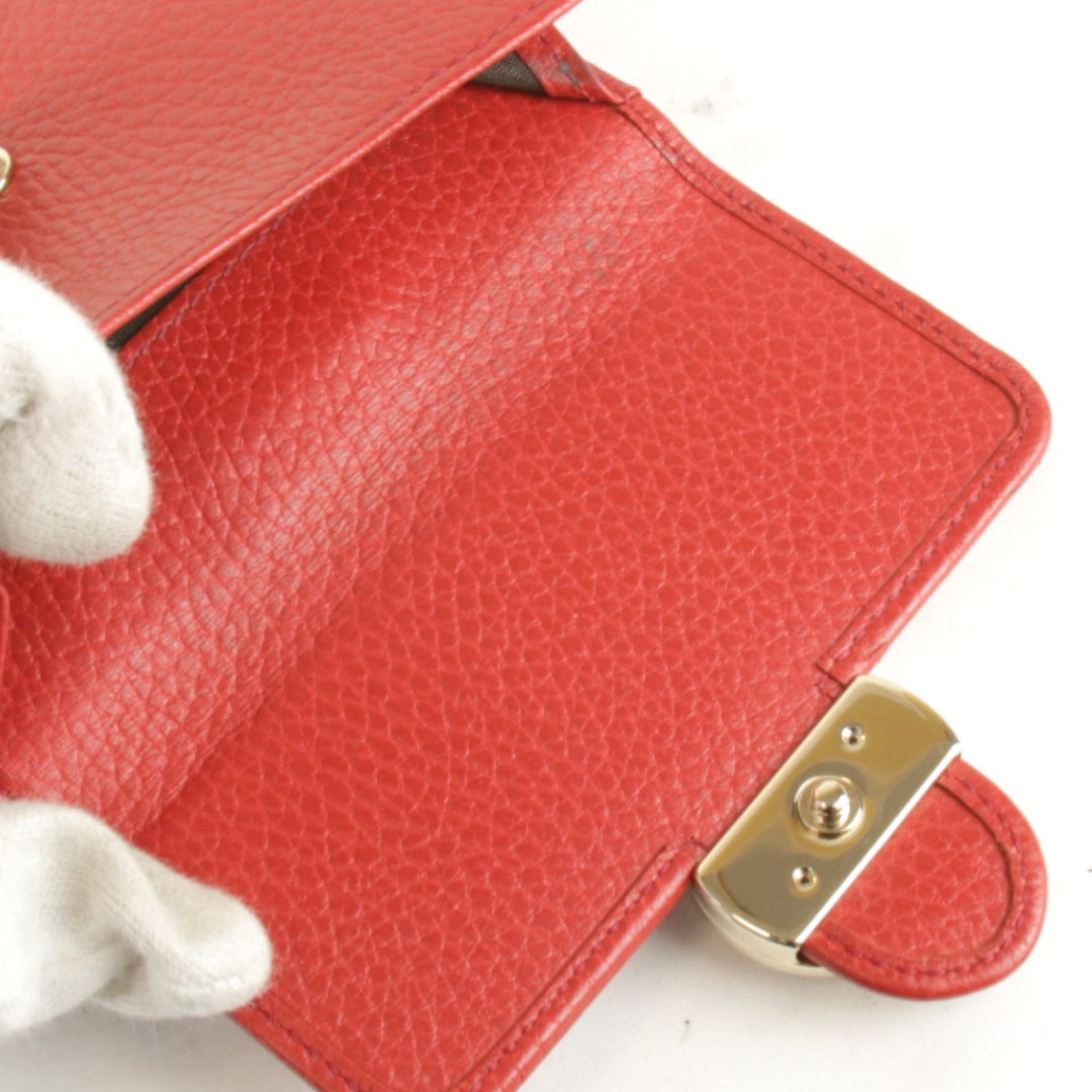 【価格改定】良品『USED』 
GUCCI グッチ 
 615525 2184 二つ折り財布 
レザー レッド
