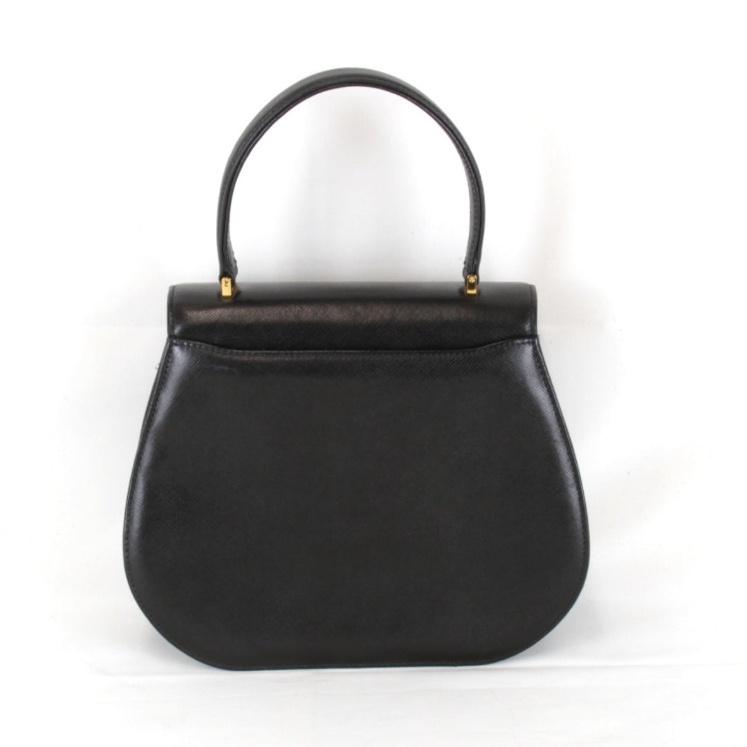 『USED』 
GIVENCHY ジバンシィ 
 ミニハンドバッグ シンプル ターンロック ハンドバッグ 
レザー ブラック