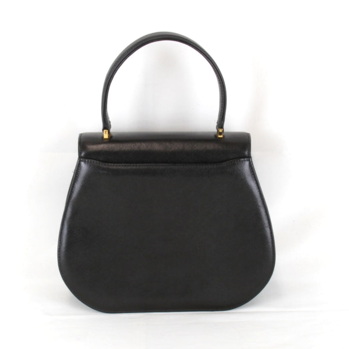 『USED』 
GIVENCHY ジバンシィ 
 ミニハンドバッグ シンプル ターンロック ハンドバッグ 
レザー ブラック