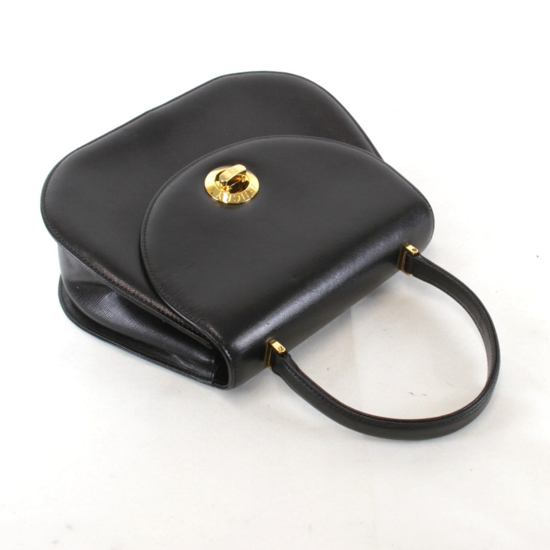 『USED』 
GIVENCHY ジバンシィ 
 ミニハンドバッグ シンプル ターンロック ハンドバッグ 
レザー ブラック