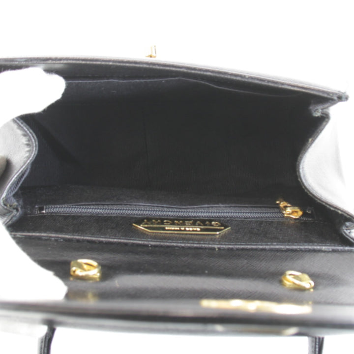 『USED』 
GIVENCHY ジバンシィ 
 ミニハンドバッグ シンプル ターンロック ハンドバッグ 
レザー ブラック