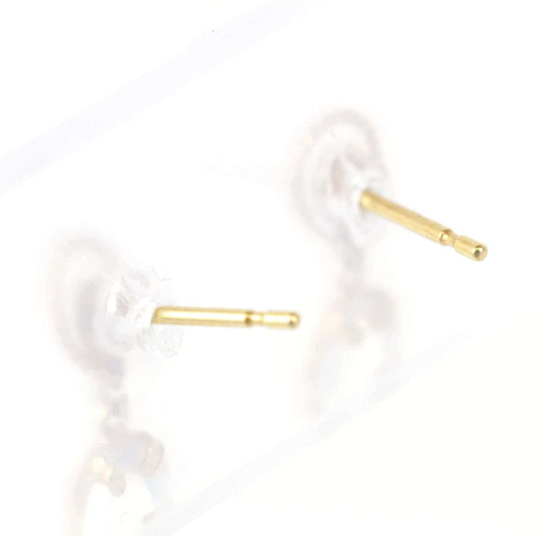 美品『USED』 K18 
 オーバル キャッチなし ピアス
 0.5g