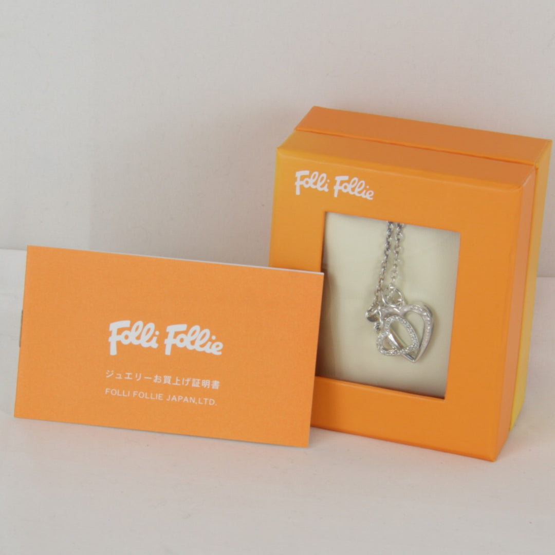 『USED』 
Folli Follie ハートネックレス ステンレス ネックレス