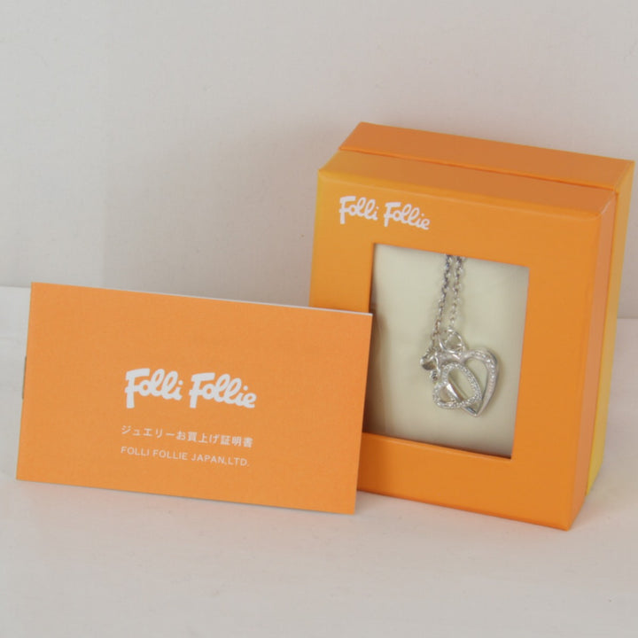 『USED』 
Folli Follie ハートネックレス ステンレス ネックレス