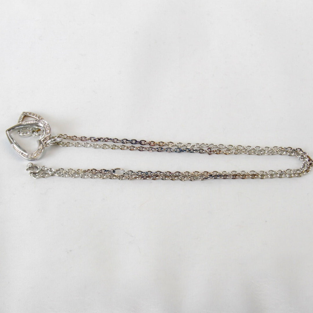 『USED』 
Folli Follie ハートネックレス ステンレス ネックレス