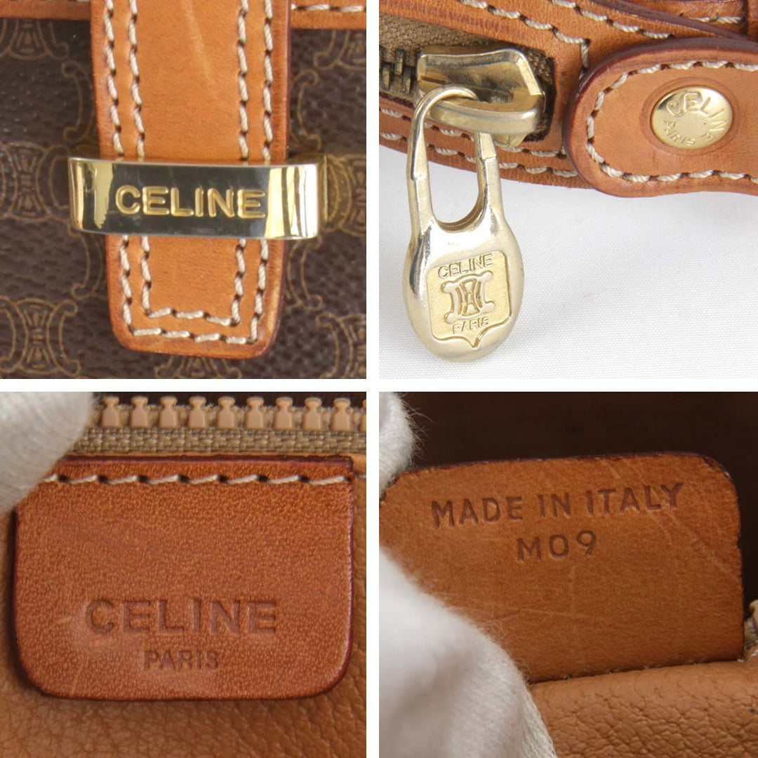 『USED』 
CELINE セリーヌ 
 ショルダーバッグ 
PVC ブラウン ヴィンテージ