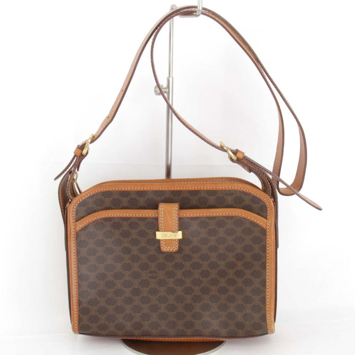 『USED』 
CELINE セリーヌ 
 ショルダーバッグ 
PVC ブラウン ヴィンテージ