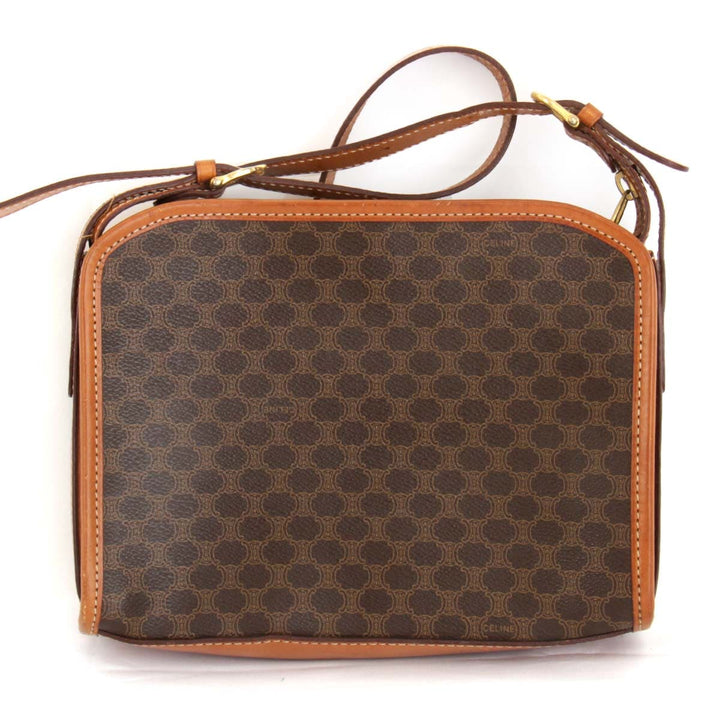 『USED』 
CELINE セリーヌ 
 ショルダーバッグ 
PVC ブラウン ヴィンテージ