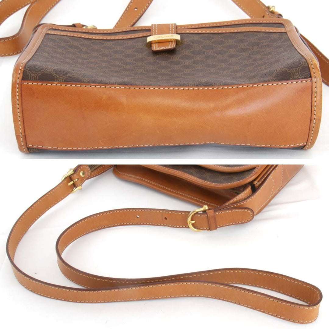 『USED』 
CELINE セリーヌ 
 ショルダーバッグ 
PVC ブラウン ヴィンテージ