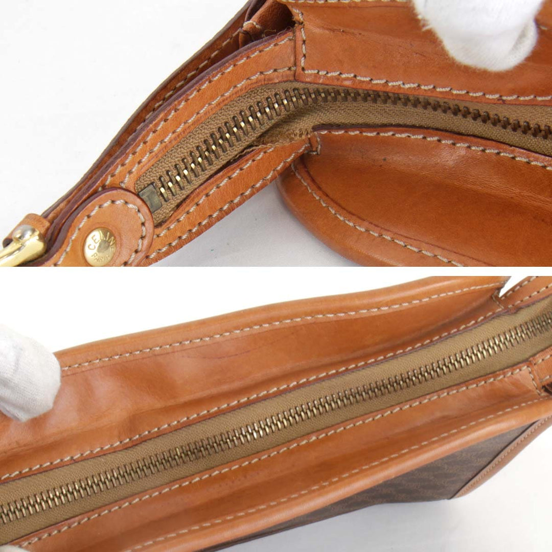 『USED』 
CELINE セリーヌ 
 ショルダーバッグ 
PVC ブラウン ヴィンテージ