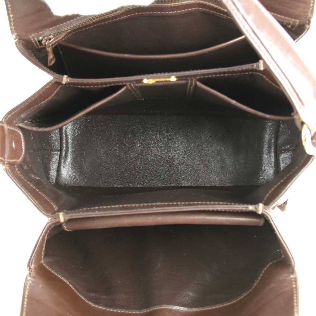 『USED』 
GUCCI グッチ 
 ハンドバッグ 
レザー ブラウン