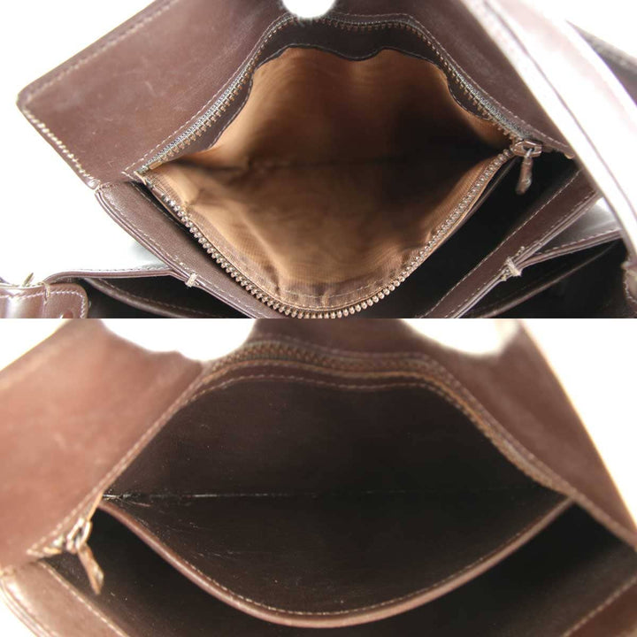 『USED』 
GUCCI グッチ 
 ハンドバッグ 
レザー ブラウン