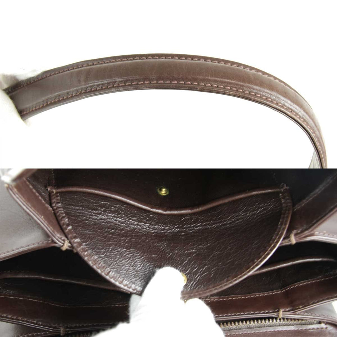 『USED』 
GUCCI グッチ 
 ハンドバッグ 
レザー ブラウン