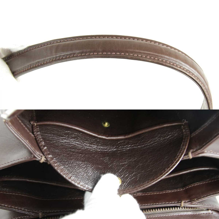 『USED』 
GUCCI グッチ 
 ハンドバッグ 
レザー ブラウン