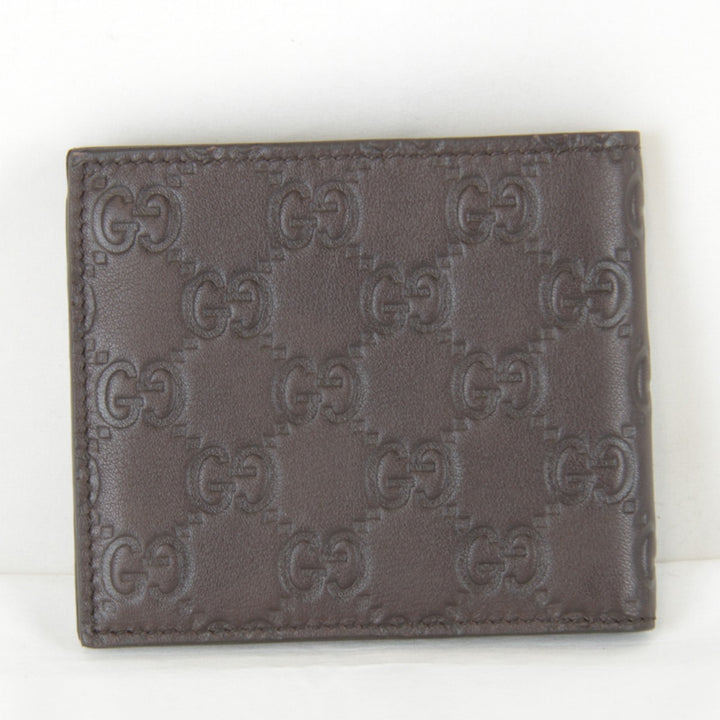 美品『USED』 
GUCCI グッチ 
 箱有 145754・0416 二つ折り財布 
シマレザー ブラウン