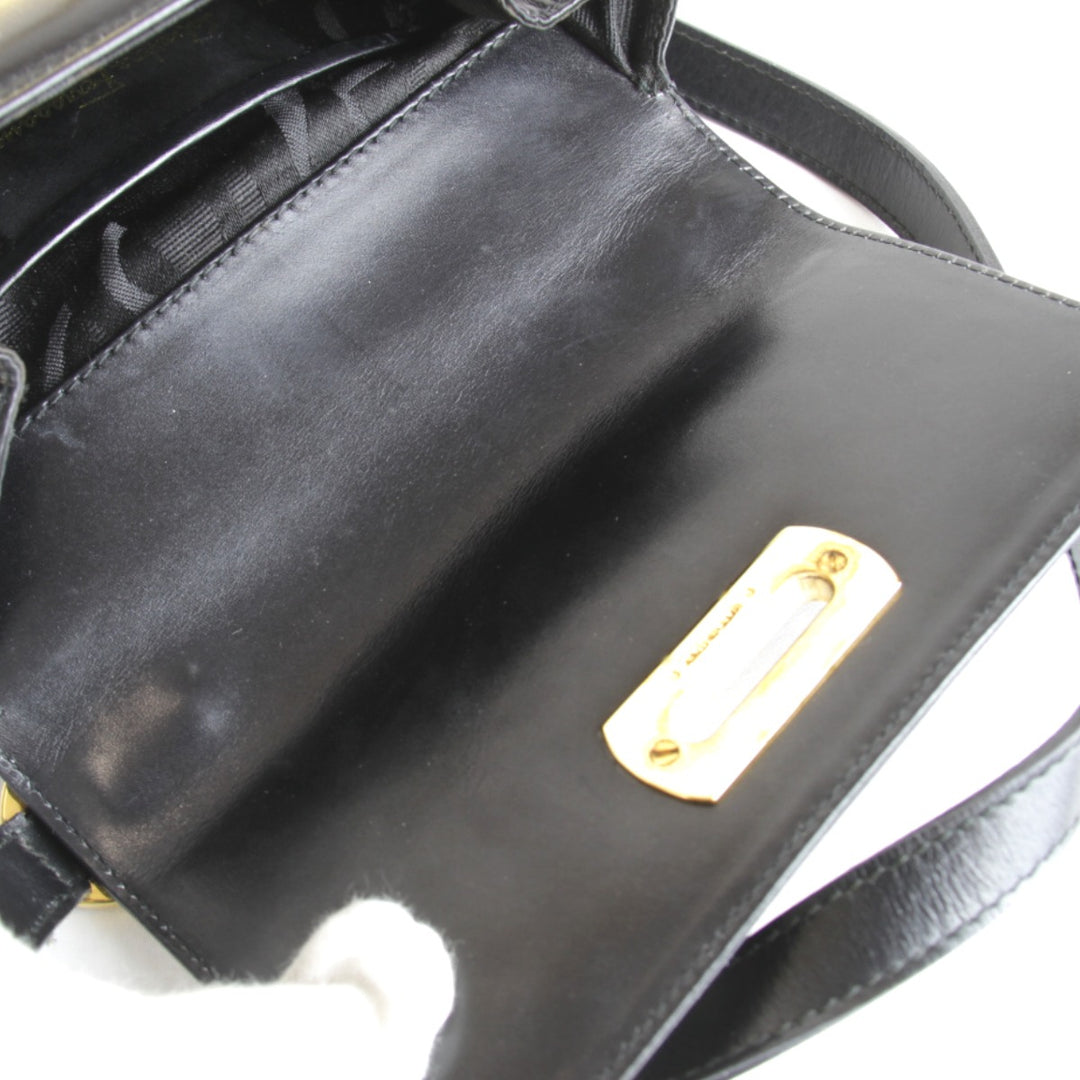 良品『USED』 
Salvatore Ferragamo フェラガモ 
 ショルダーバッグ 
レザー ブラック