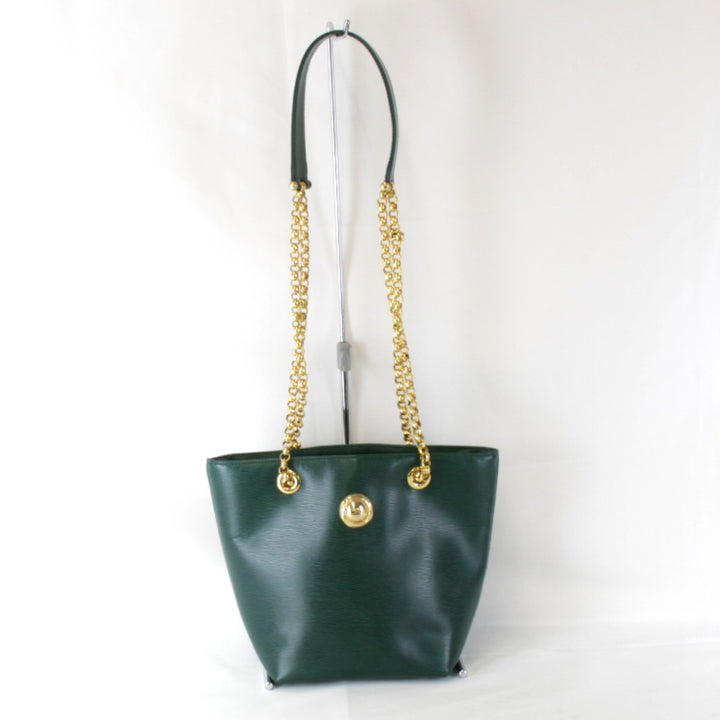 良品『USED』 
Chloe クロエ 
 チェーン ショルダーバッグ 
レザー グリーン