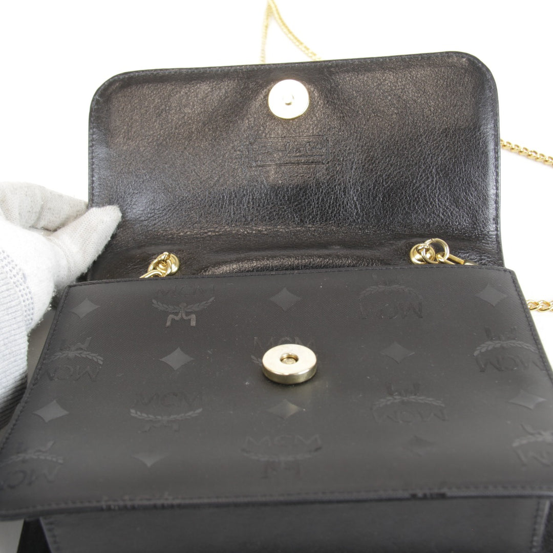 【価格改定】良品『USED』 
MCM エム・シー・エム 
 ヴィセトス 2way チェーン ショルダーバッグ 
PVC ブラック