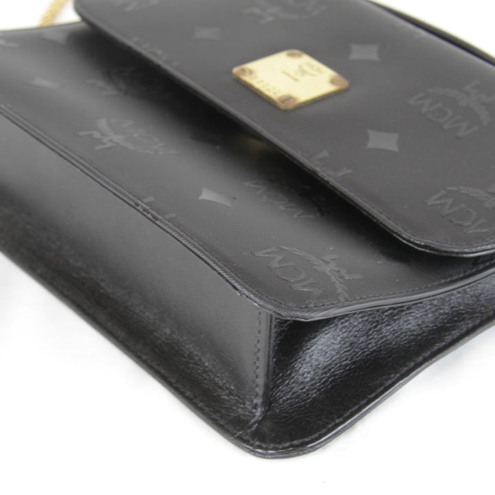 【価格改定】良品『USED』 
MCM エム・シー・エム 
 ヴィセトス 2way チェーン ショルダーバッグ 
PVC ブラック