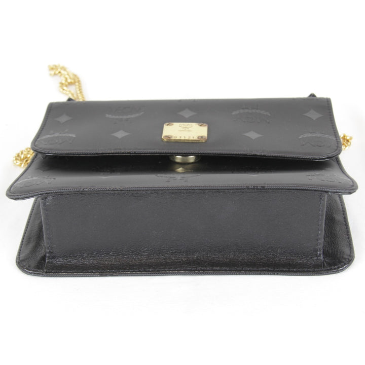 【価格改定】良品『USED』 
MCM エム・シー・エム 
 ヴィセトス 2way チェーン ショルダーバッグ 
PVC ブラック