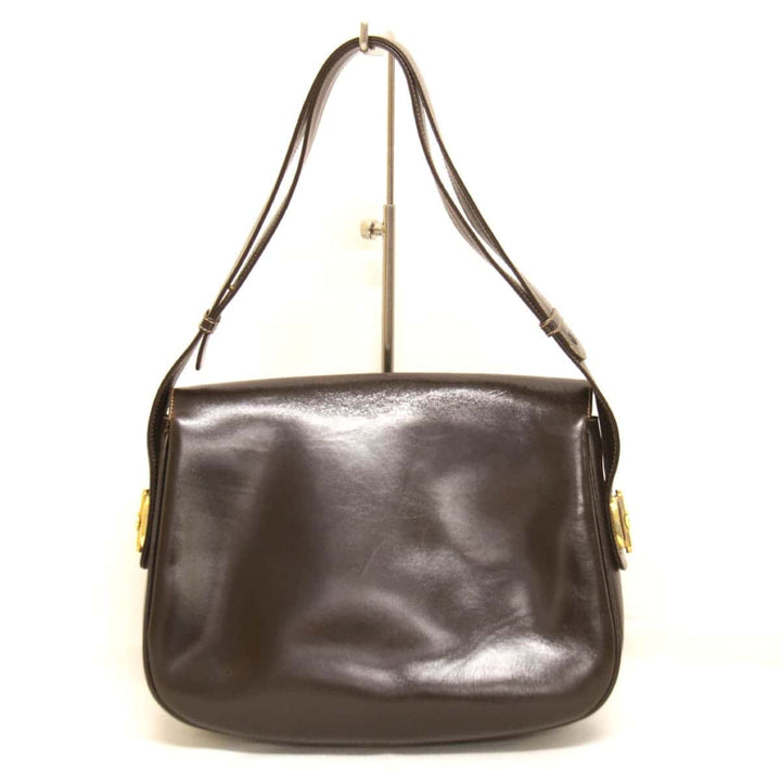 『USED』 
GUCCI グッチ 
 オールドグッチ ショルダーバッグ 
レザー ダークブラウン