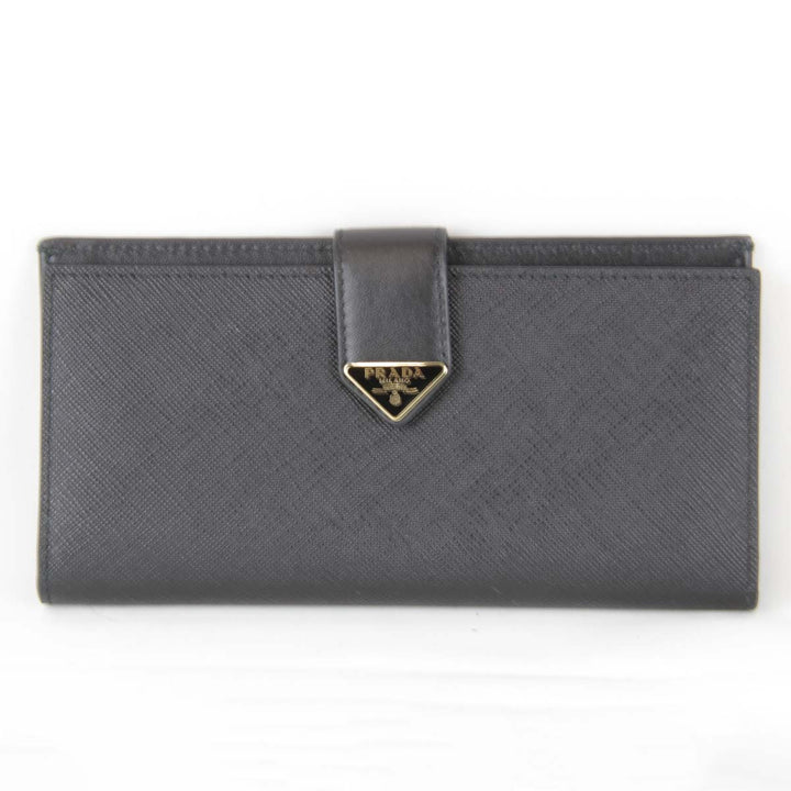美品『USED』 
PRADA プラダ 
 長財布 
レザー ブラック