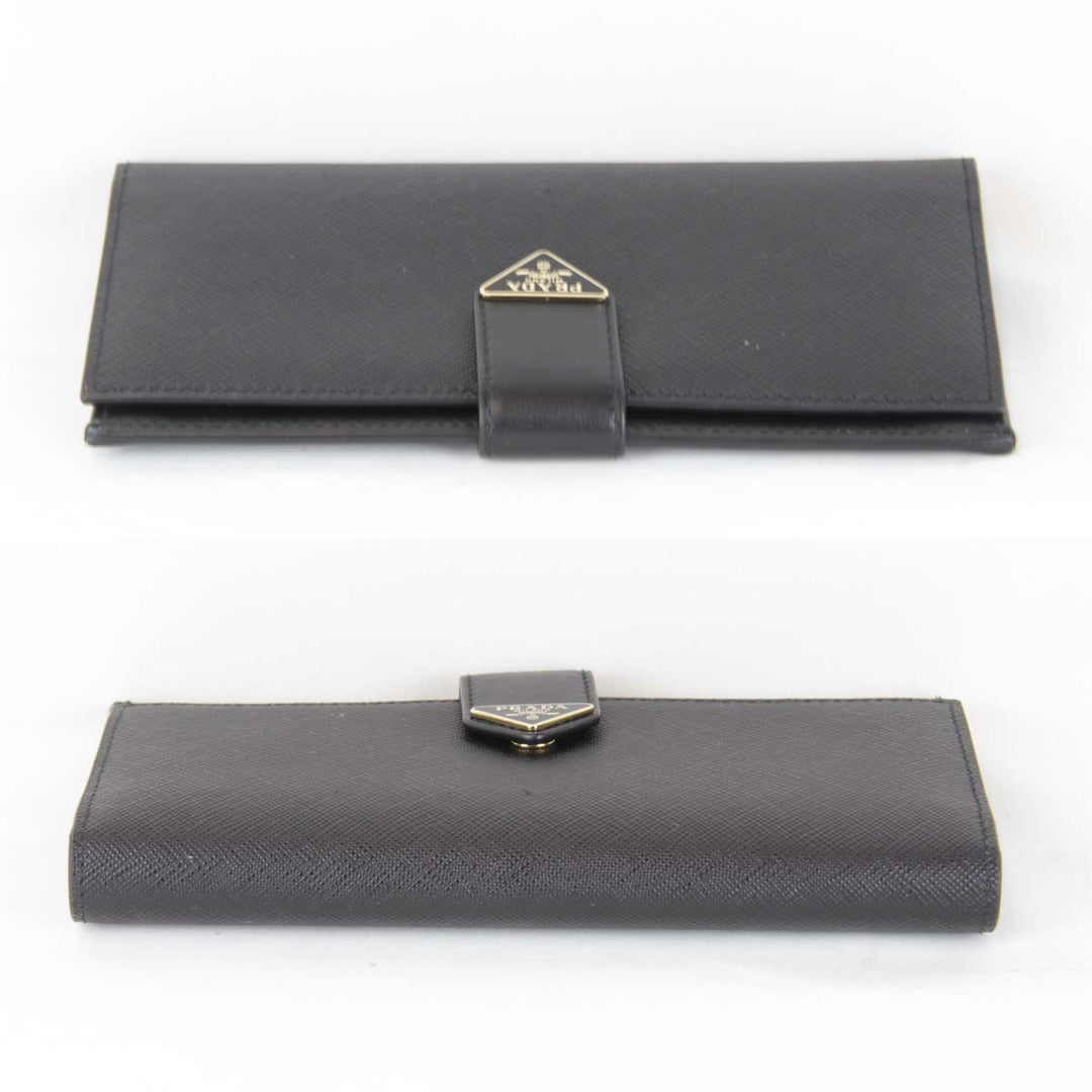 美品『USED』 
PRADA プラダ 
 長財布 
レザー ブラック